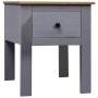 Mesita de noche de madera maciza pino Panamá gris 46x40x57 cm de vidaXL, Mesitas de noche - Ref: Foro24-282692, Precio: 50,87...