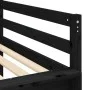 Cama alta niños con torre madera pino blanco negro 80x200 cm de , Camas y somieres - Ref: Foro24-3207069, Precio: 299,51 €, D...