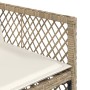 Set comedor de jardín con cojines 15 pzas ratán sintético beige en Conjuntos de jardín | Comprar online en Foru.es