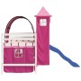 Cama alta para niños con torre madera pino rosa 80x200 cm de , Camas y somieres - Ref: Foro24-3207095, Precio: 309,83 €, Desc...