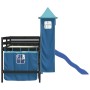 Cama alta para niños con torre madera pino azul 90x190 cm de , Camas y somieres - Ref: Foro24-3207088, Precio: 291,73 €, Desc...
