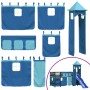 Cama alta para niños con torre madera pino azul 90x190 cm de , Camas y somieres - Ref: Foro24-3207088, Precio: 291,73 €, Desc...
