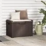 Caja de almacenaje jardín con cojín de asiento PP marrón 125 L de , Cajas de almacenaje para exteriores - Ref: Foro24-364212,...