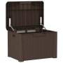 Caja de almacenaje jardín con cojín de asiento PP marrón 125 L de , Cajas de almacenaje para exteriores - Ref: Foro24-364212,...