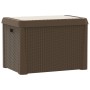 Caja de almacenaje jardín con cojín de asiento PP marrón 125 L de , Cajas de almacenaje para exteriores - Ref: Foro24-364212,...