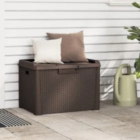 Caja de almacenaje para jardín PP marrón 125 L de , Cajas de almacenaje para exteriores - Ref: Foro24-364210, Precio: 79,92 €...