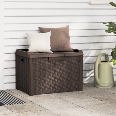 Caja de almacenaje para jardín PP marrón 125 L de , Cajas de almacenaje para exteriores - Ref: Foro24-364210, Precio: 87,95 €...