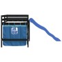 Cama alta para niños con cortinas madera pino azul 90x200 cm de , Camas y somieres - Ref: Foro24-3207025, Precio: 280,62 €, D...