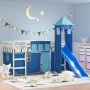 Cama alta para niños con torre madera pino azul 80x200 cm de , Camas y somieres - Ref: Foro24-3207067, Precio: 291,63 €, Desc...