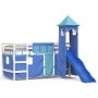 Cama alta para niños con torre madera pino azul 80x200 cm de , Camas y somieres - Ref: Foro24-3207067, Precio: 291,63 €, Desc...