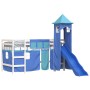 Cama alta para niños con torre madera pino azul 80x200 cm de , Camas y somieres - Ref: Foro24-3207067, Precio: 291,63 €, Desc...