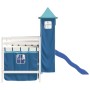 Cama alta para niños con torre madera pino azul 80x200 cm de , Camas y somieres - Ref: Foro24-3207067, Precio: 291,63 €, Desc...