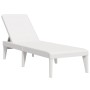 Tumbona de PP blanco 186x60x29 cm de , Tumbonas - Ref: Foro24-364215, Precio: 110,10 €, Descuento: %