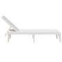 Tumbona de PP blanco 186x60x29 cm de , Tumbonas - Ref: Foro24-364215, Precio: 110,10 €, Descuento: %