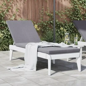 Tumbona con cojín PP blanco 186x60x29 cm de , Tumbonas - Ref: Foro24-364222, Precio: 124,00 €, Descuento: %