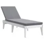Tumbona con cojín PP blanco 186x60x29 cm de , Tumbonas - Ref: Foro24-364222, Precio: 124,00 €, Descuento: %