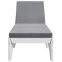 Tumbona con cojín PP blanco 186x60x29 cm de , Tumbonas - Ref: Foro24-364222, Precio: 124,00 €, Descuento: %