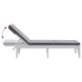 Tumbona con cojín PP blanco 186x60x29 cm de , Tumbonas - Ref: Foro24-364222, Precio: 124,00 €, Descuento: %