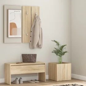 Juego de muebles de recibidor madera contrachapada roble Sonoma de , Armarios roperos - Ref: Foro24-3082056, Precio: 94,42 €,...