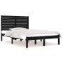 Estructura de cama doble madera maciza negra 135x190 cm de , Camas y somieres - Ref: Foro24-3104587, Precio: 186,30 €, Descue...