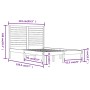 Estructura de cama doble madera maciza negra 135x190 cm de , Camas y somieres - Ref: Foro24-3104587, Precio: 186,30 €, Descue...