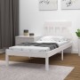 Estructura de cama individual madera maciza blanco 90x190 cm de , Camas y somieres - Ref: Foro24-3104704, Precio: 84,68 €, De...