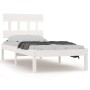 Estructura de cama individual madera maciza blanco 90x190 cm de , Camas y somieres - Ref: Foro24-3104704, Precio: 84,68 €, De...