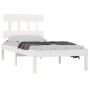 Estructura de cama individual madera maciza blanco 90x190 cm de , Camas y somieres - Ref: Foro24-3104704, Precio: 84,68 €, De...