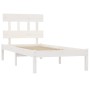 Estructura de cama individual madera maciza blanco 90x190 cm de , Camas y somieres - Ref: Foro24-3104704, Precio: 84,68 €, De...