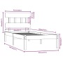Estructura de cama individual madera maciza blanco 90x190 cm de , Camas y somieres - Ref: Foro24-3104704, Precio: 84,68 €, De...