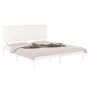 Estructura de cama madera maciza blanca King Size 150x200 cm de , Camas y somieres - Ref: Foro24-3104809, Precio: 148,44 €, D...