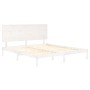 Estructura de cama madera maciza blanca King Size 150x200 cm de , Camas y somieres - Ref: Foro24-3104809, Precio: 148,44 €, D...