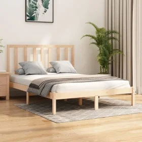 Bettgestell aus massivem Kiefernholz, 140 x 200 cm von , Betten und Lattenroste - Ref: Foro24-3105160, Preis: 107,77 €, Rabat...