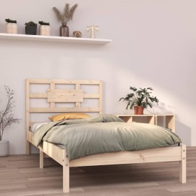 Estructura de cama madera maciza 90x190 cm de , Camas y somieres - Ref: Foro24-3105630, Precio: 84,86 €, Descuento: %