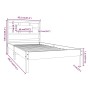 Estructura de cama madera maciza 90x190 cm de , Camas y somieres - Ref: Foro24-3105630, Precio: 84,86 €, Descuento: %