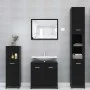 Juego de muebles de baño 4 piezas madera ingeniería negro de , Muebles de baño - Ref: Foro24-3056881, Precio: 182,35 €, Descu...