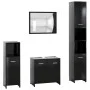 Juego de muebles de baño 4 piezas madera ingeniería negro de , Muebles de baño - Ref: Foro24-3056881, Precio: 182,35 €, Descu...