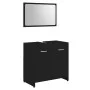 Juego de muebles de baño 4 piezas madera ingeniería negro de , Muebles de baño - Ref: Foro24-3056881, Precio: 182,35 €, Descu...