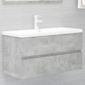 Mueble con lavabo madera de ingeniería gris hormigón de , Tocadores de baño - Ref: Foro24-3071652, Precio: 283,54 €, Descuent...