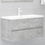 Mueble con lavabo madera de ingeniería gris hormigón de , Tocadores de baño - Ref: Foro24-3071652, Precio: 295,24 €, Descuent...