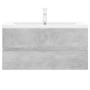 Mueble con lavabo madera de ingeniería gris hormigón de , Tocadores de baño - Ref: Foro24-3071652, Precio: 295,24 €, Descuent...