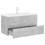 Mueble con lavabo madera de ingeniería gris hormigón de , Tocadores de baño - Ref: Foro24-3071652, Precio: 295,24 €, Descuent...