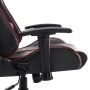 Silla de gaming de cuero sintético negro y rojo tinto en Sillas gaming | Comprar online en Foru.es