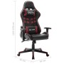 Silla de gaming de cuero sintético negro y rojo tinto en Sillas gaming | Comprar online en Foru.es