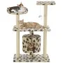 Rascador para gatos con poste de sisal 95 cm huellas beige de vidaXL, Mobiliario para gatos - Ref: Foro24-170515, Precio: 57,...