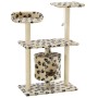 Rascador para gatos con poste de sisal 95 cm huellas beige de vidaXL, Mobiliario para gatos - Ref: Foro24-170515, Precio: 58,...