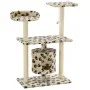 Rascador para gatos con poste de sisal 95 cm huellas beige de vidaXL, Mobiliario para gatos - Ref: Foro24-170515, Precio: 57,...