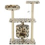 Rascador para gatos con poste de sisal 95 cm huellas beige de vidaXL, Mobiliario para gatos - Ref: Foro24-170515, Precio: 58,...