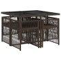Set comedor de jardín 5 piezas y cojines ratán sintético marrón en Conjuntos de jardín | Comprar online en Foru.es