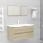 Mueble con lavabo madera de ingeniería roble Sonoma de , Tocadores de baño - Ref: Foro24-3071651, Precio: 295,98 €, Descuento: %